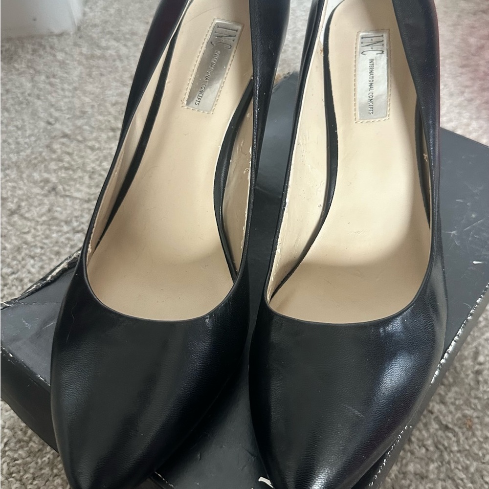 INC International Concepts Black Heels